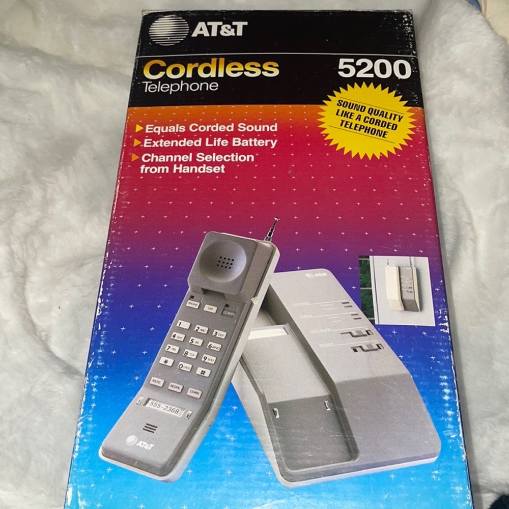 AT&T VINTAGE 60z/70z cordless telephone💕❤️RARE
